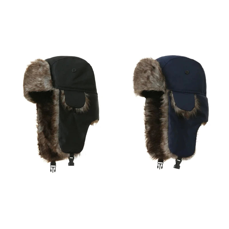 Faux Fur Trapper Hat with Ear Flaps, Ushanka