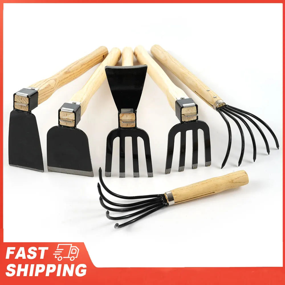 5-Claw Garden Rake & Hand Cultivator – Mini Hoe & Tiller for Soil Prep, Weeding & Planting