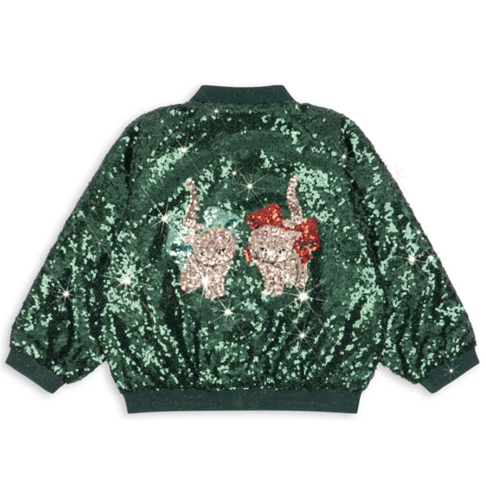 Girls Swan Print Winter Coat - Fleece-Lined Padded Jacket - photo 8