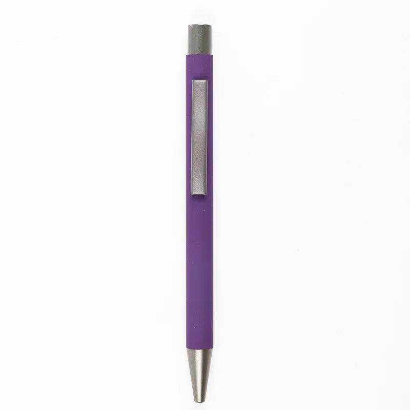 50pcs Metal Ballpoint Pen Advertising Pen Rubber Texture Custom Logo Text Engraving Laser Engraving Customizable Name Logo Pen