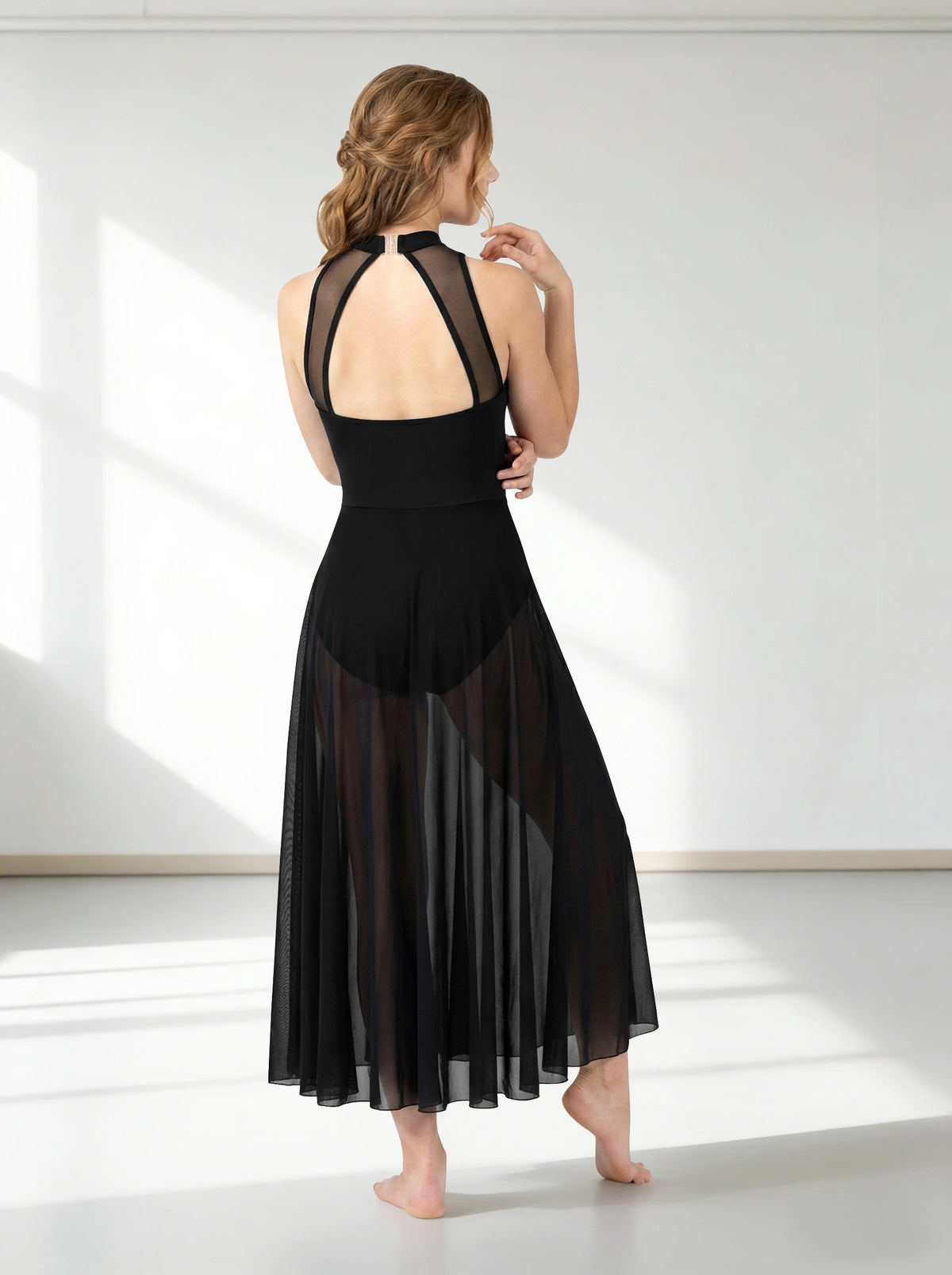 Women's lace flower lyrical dance dress