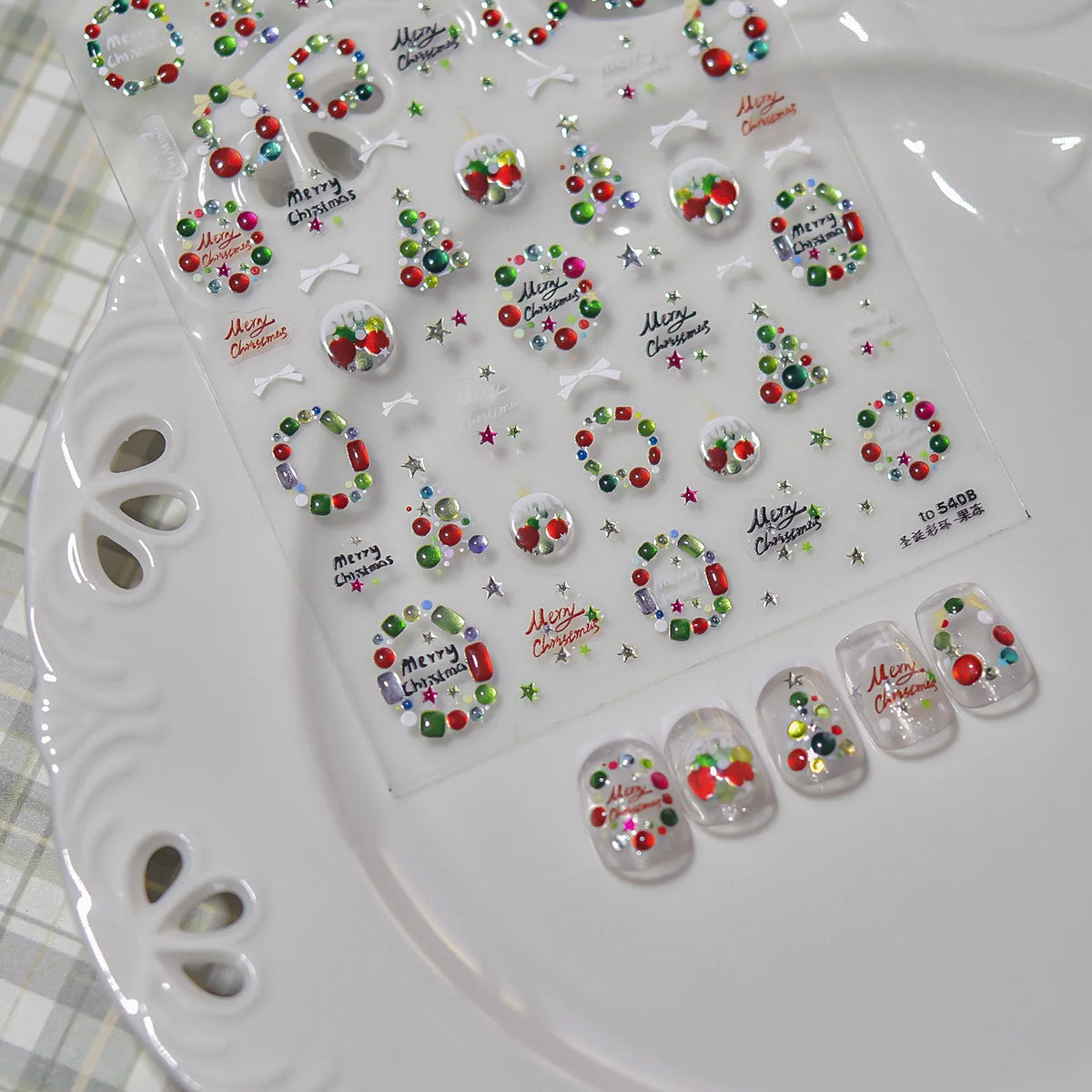 5D Embossed Mini Snowman Snow Nail Decorations Stickers Self Adhesive Nail Stickers Winter Christmas Nail Art Accessories Decals