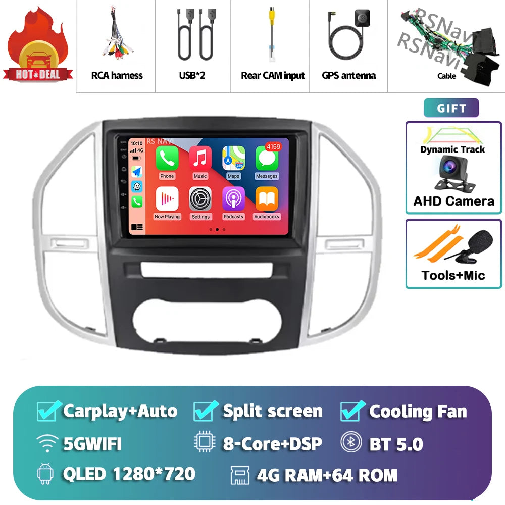 Android Car Radio Head Unit with CarPlay for Mercedes-Benz Vito W447 (2014-2020)