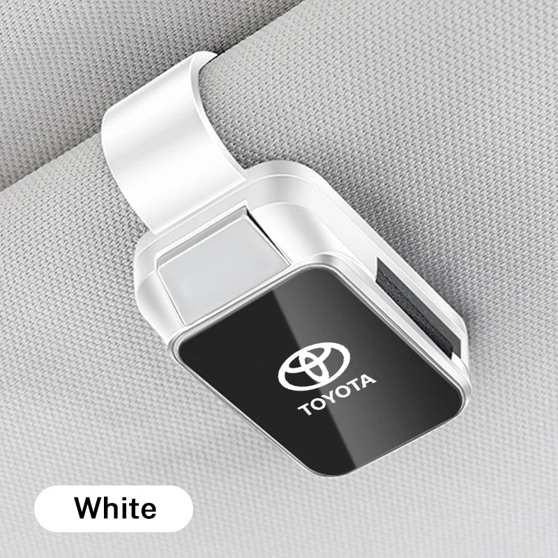 Car Sun Visor Glasses Clips Interior Eyeglasses Storage Holder Compact Storage For Toyota Corolla Hilux Avensis Auris Prado TRD