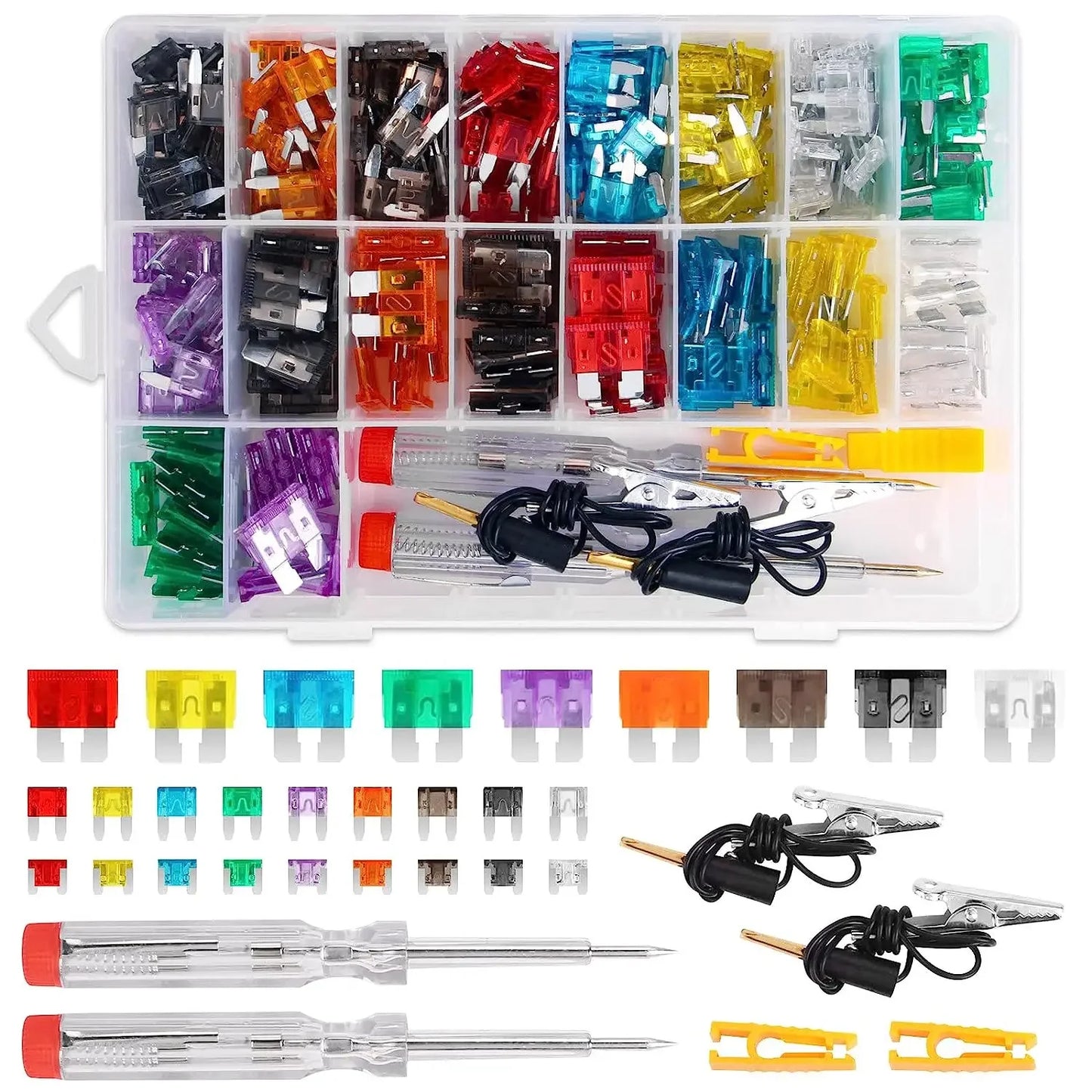Standard Blade Fuse Assortment Kit - 2A to 35A Varieties
