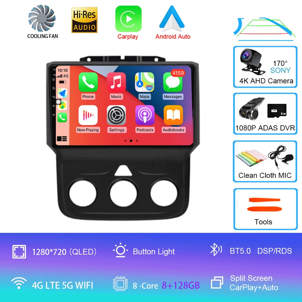 Android Car Radio Head Unit with GPS for Dodge Ram 1500/2500/3500 (2013-2018)