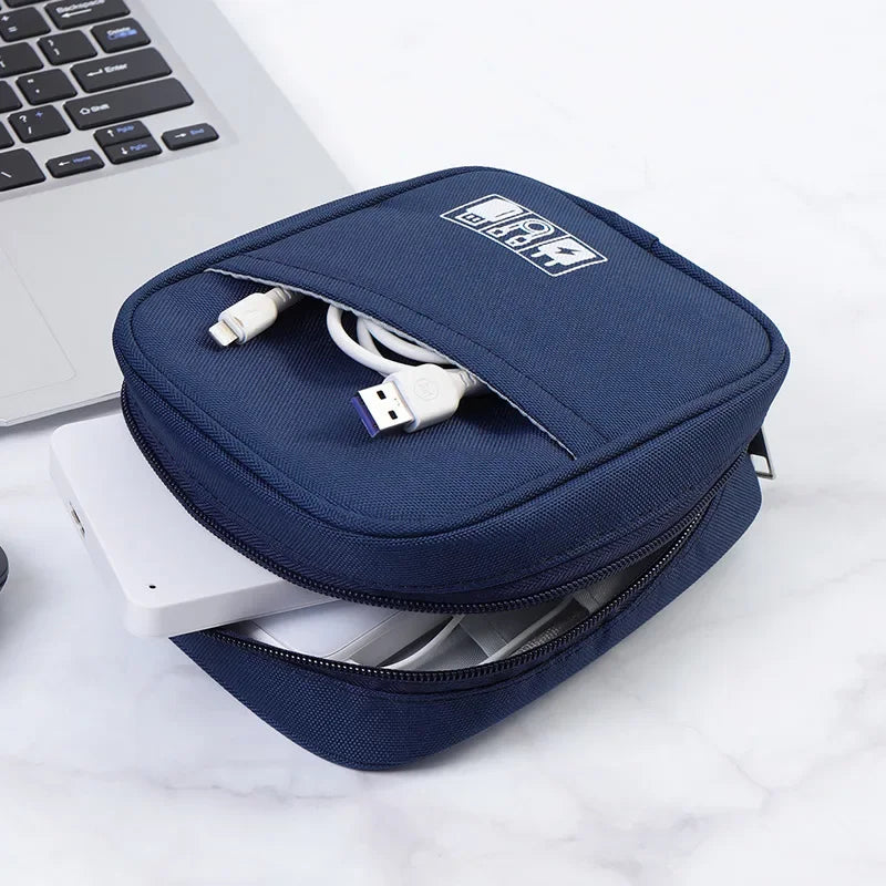 New Portable Data Cable Organizer Bag Water-proof USB Power Bank Earphone Storage Case Travel Digital Accessories Pouch
