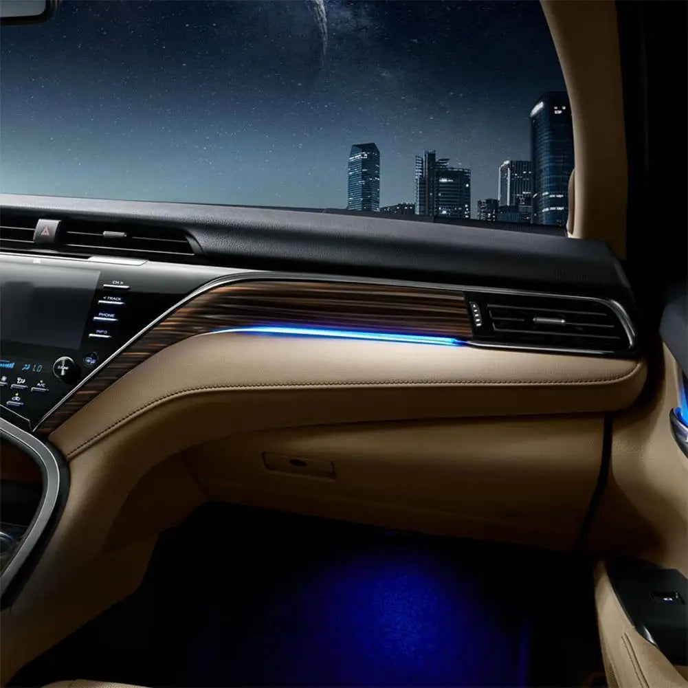 Car Interior LED Center Console Ambient Lights Decorative Lights Auto Atmosphere Light Lamp Tools For Toyota Camry 18-21