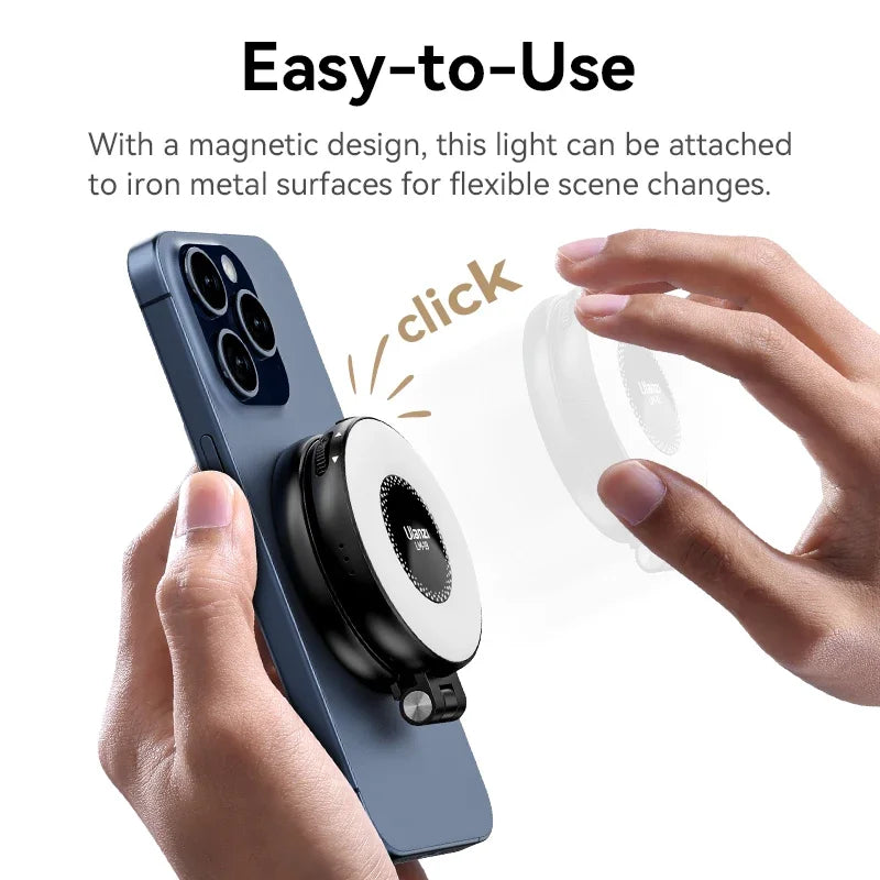 Original Ulanzi LM19 MagSafe Fill Light CRI 95+ Bi Color Flip for Vlog Livestream Photograph Magnetic Mobile Phones Compatible