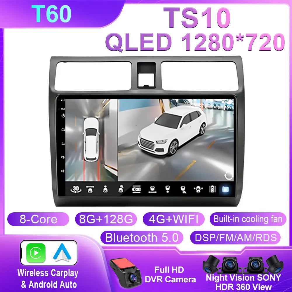 Android 16 Car Radio For Suzuki Swift 2003 - 2006 2007 2008 2009 2010 Multimedia Player Stereo Carplay AUTO Head Unit WIFI 4G BT