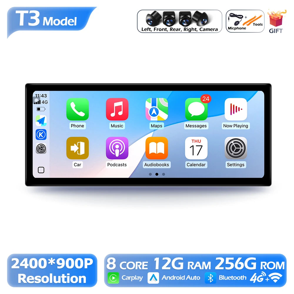 Android OS 12.3 inch For Toyota Corolla 2019-2023 E210 Car Radio Multimedia Video Player Navigation GPS Auto Carplay Bluetooth