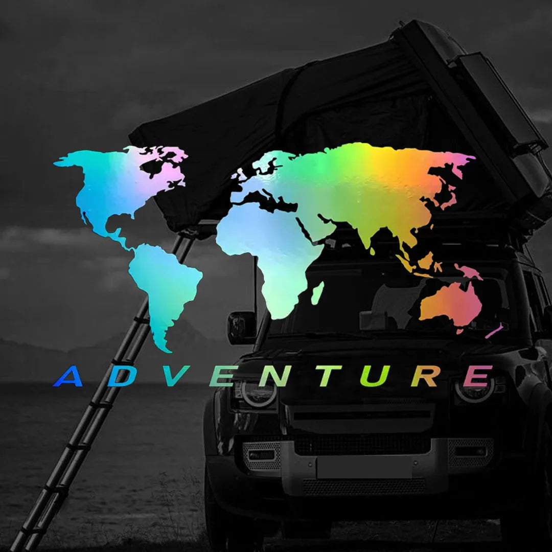 World Map Universal Auto Sticker Art Auto Motorcycle Trucks Racing SUV Bumper Laptop Suitcase Vinyl Decal