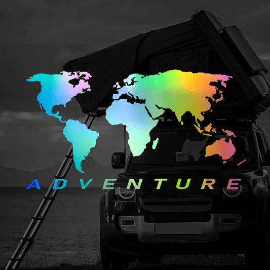 World Map Universal Auto Sticker Art Auto Motorcycle Trucks Racing SUV Bumper Laptop Suitcase Vinyl Decal