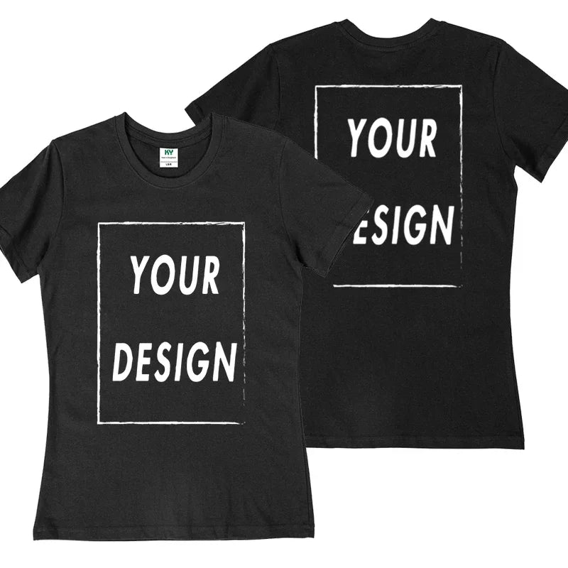 Custom T-Shirt for Men & Women – Add Your Own Design, Text & Logo | Front & Back Print | Team Shirt