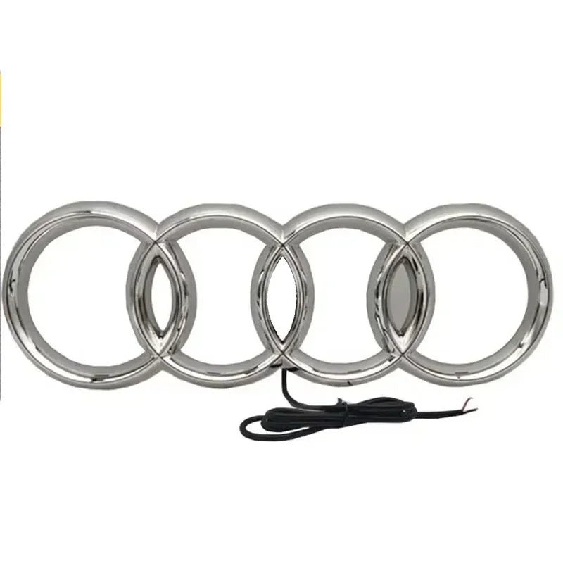for Audi 273/285mm Dynamic Car Front Grille Emblem Streamer Badge Light A7 A3 A4 A6 Q3 Q5 Q7 Q8 Logo Car sticker