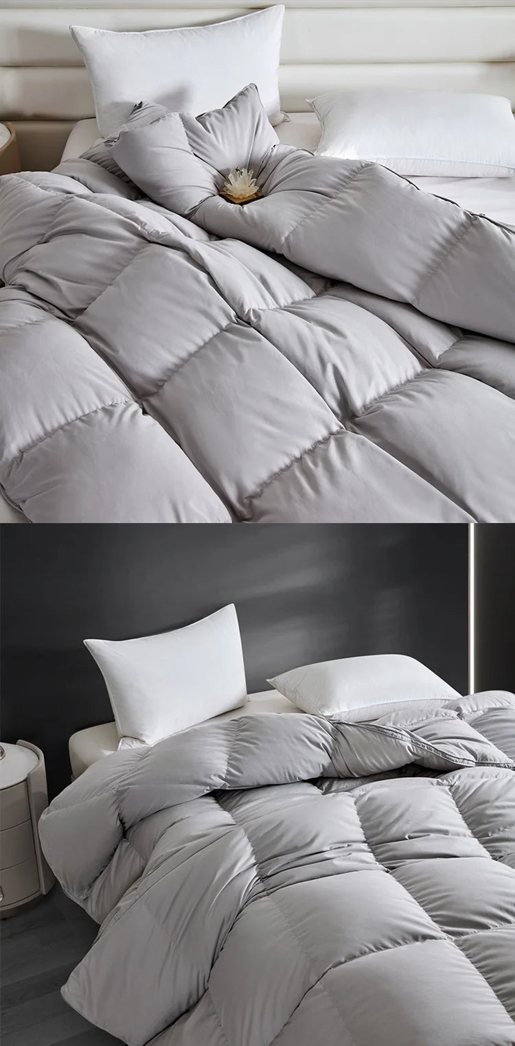 Goose Down Duvet, Quilted Winter Comforter