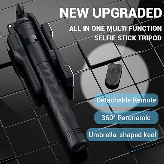 1750mm Selfie Stick Tripod with LED Fill Light