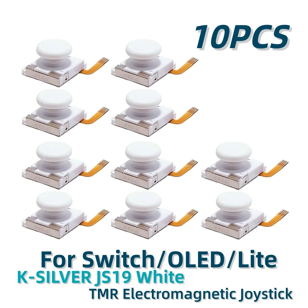 2/10pcs K-SILVER JS19 for Switch Joy-con TMR Joystick Replacement Magnetic Sensor 3D Analog Stick for Switch OLED