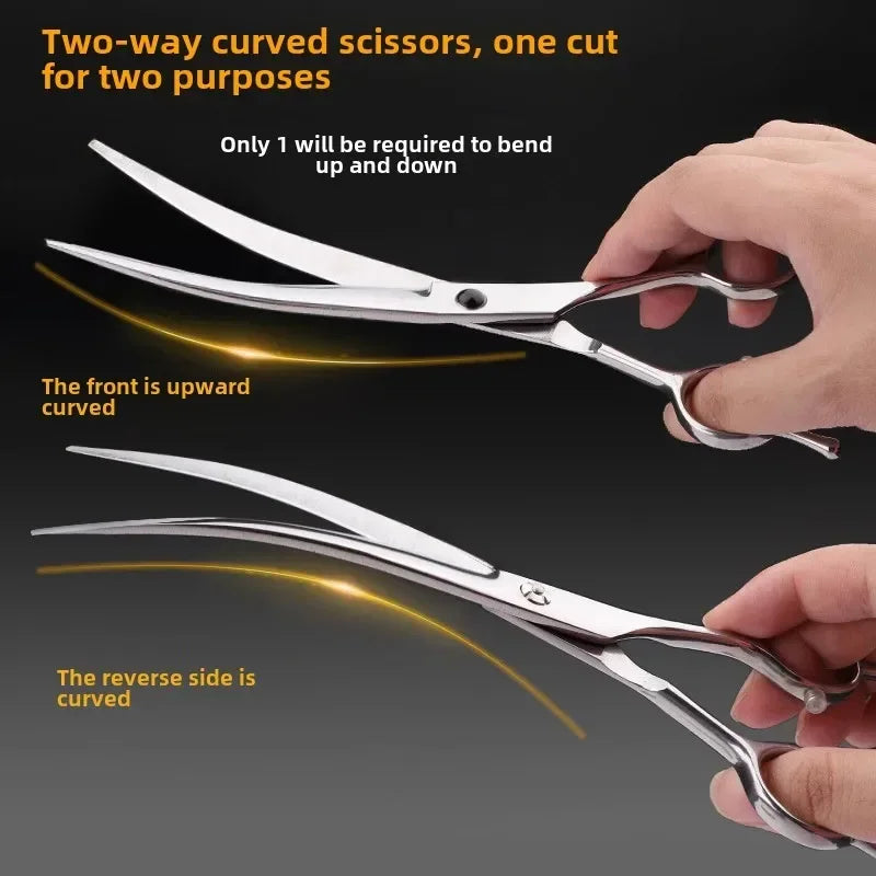 Pet Haircutting Scissors Set - Bent Trimming Shears