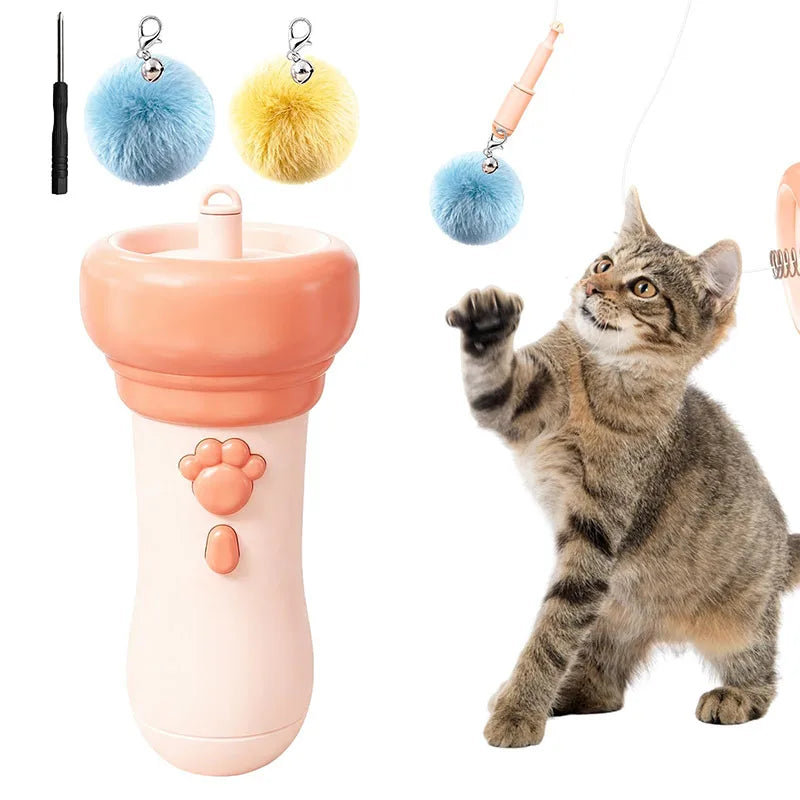Interactive Cat Toy Fully Automatic Cat Wand Toy Funny Interactive Cat Toys for Bored Indoor Adult Cats Cute Kitten Kitty Toys