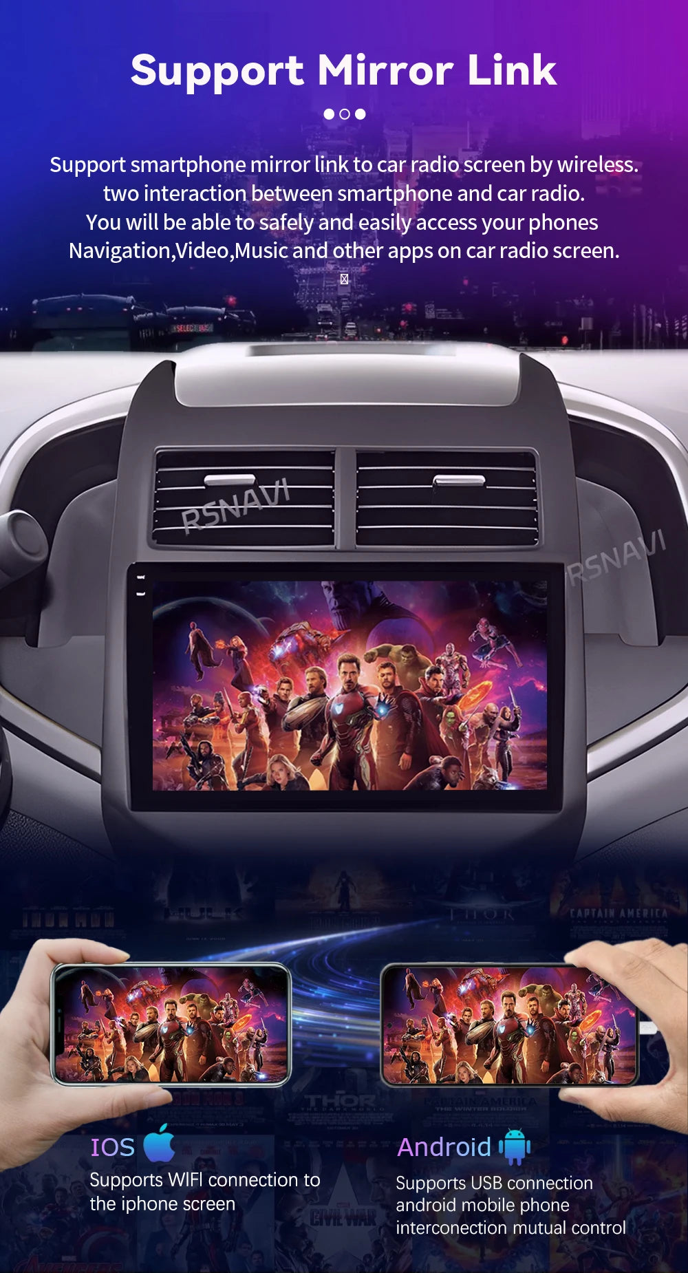 Android 16 CarPlay Auto Car Radio Multimedia Player For Chevrolet Aveo 2 Sonic T300 2011-2015 Navigation GPS 2din Stereo Audio