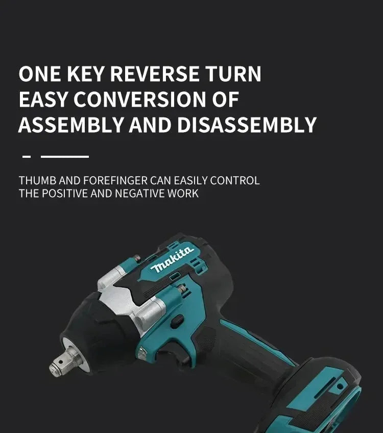 Makita Brushless DTW700 Cordless Electric Impact Wrench 1/2 Inch 18V Battery Compatible Power Tool for Automotive Repair