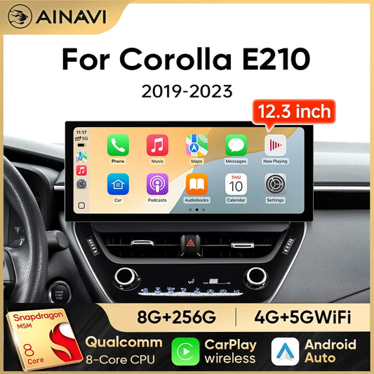 12.3" Android Car Radio for Toyota Corolla E210 (2019–2023) — Wireless CarPlay
