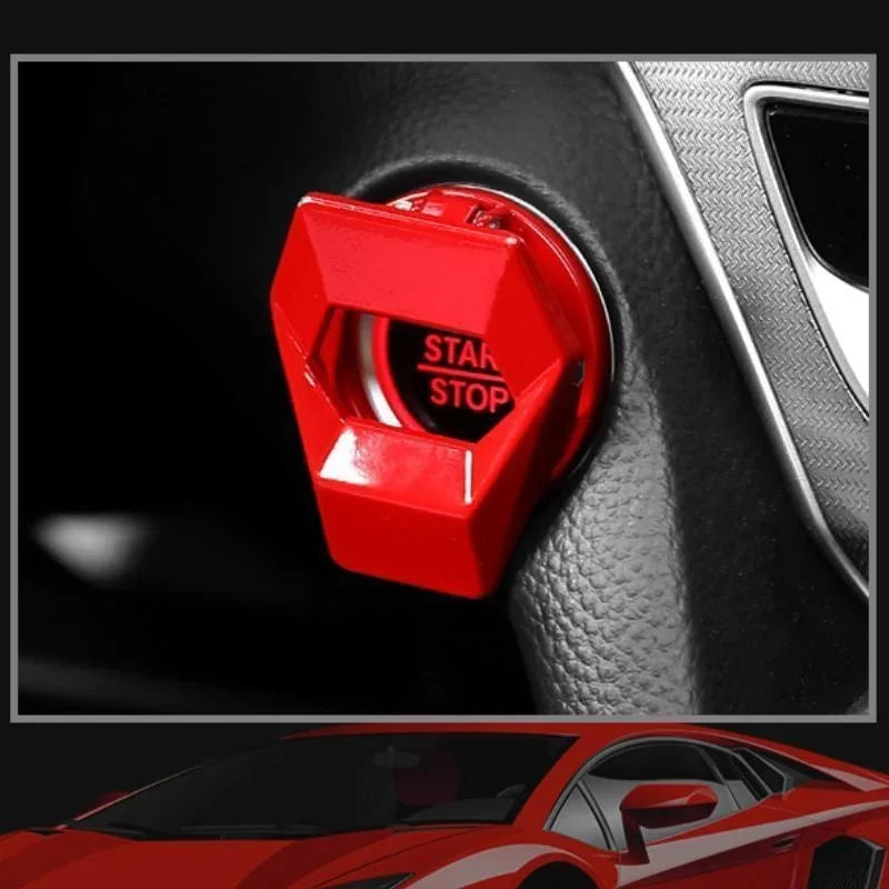 Car Engine Start Stop Switch Button Protective Cover, Anti Scratch Car Interior Design Car Product Accessories