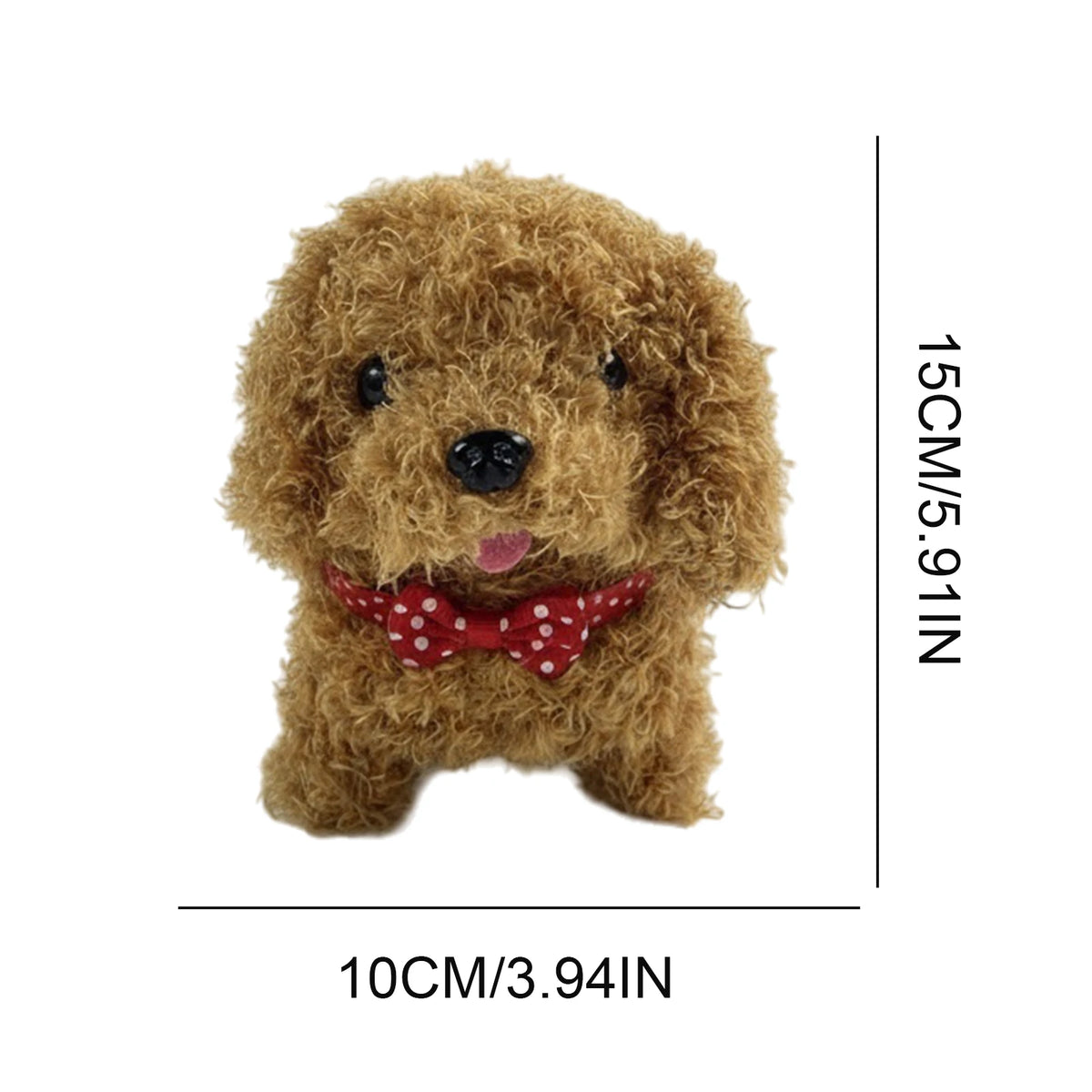 Electronic Robot Dog Interactive Plush Puppy Toy Realistic Puppy Cute Walking Stuffed Animal Dog Barking Tail Wagging for Gifts