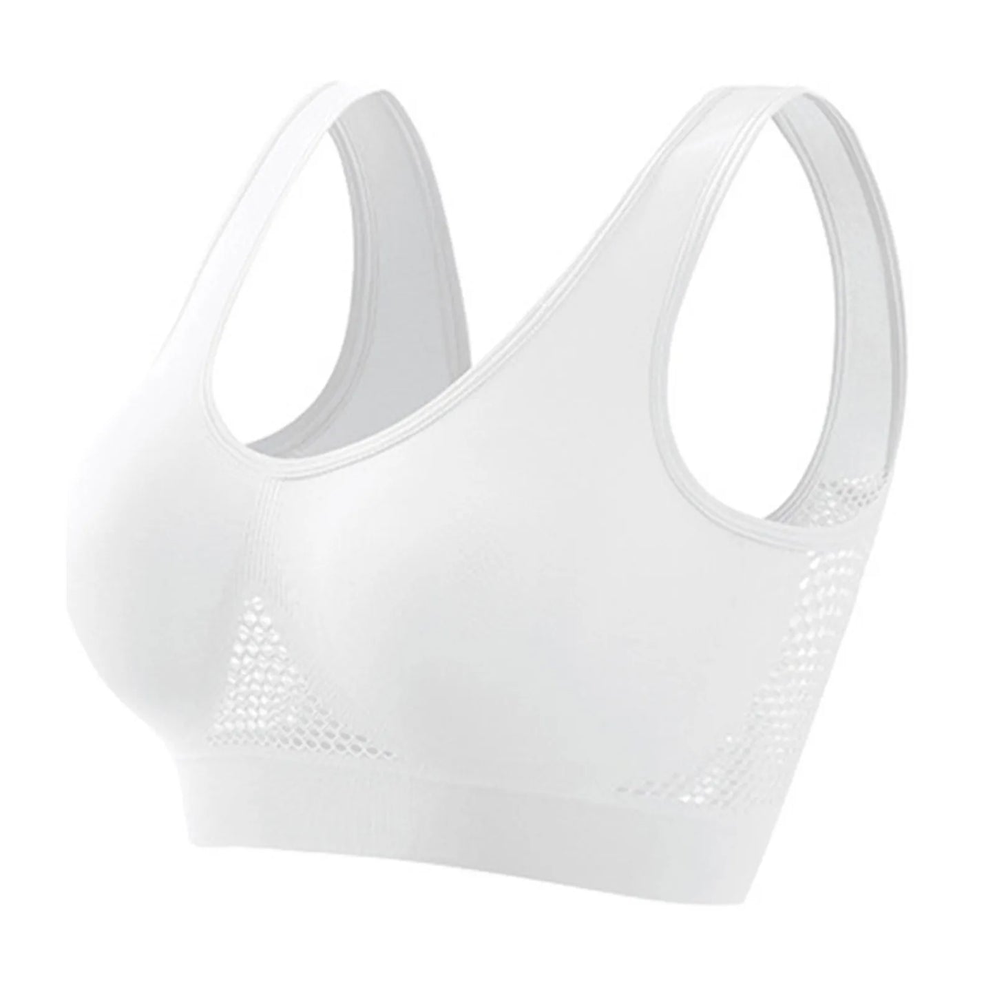 Shockproof Sports Bra – Open-Back Seamless Yoga Workout Vest