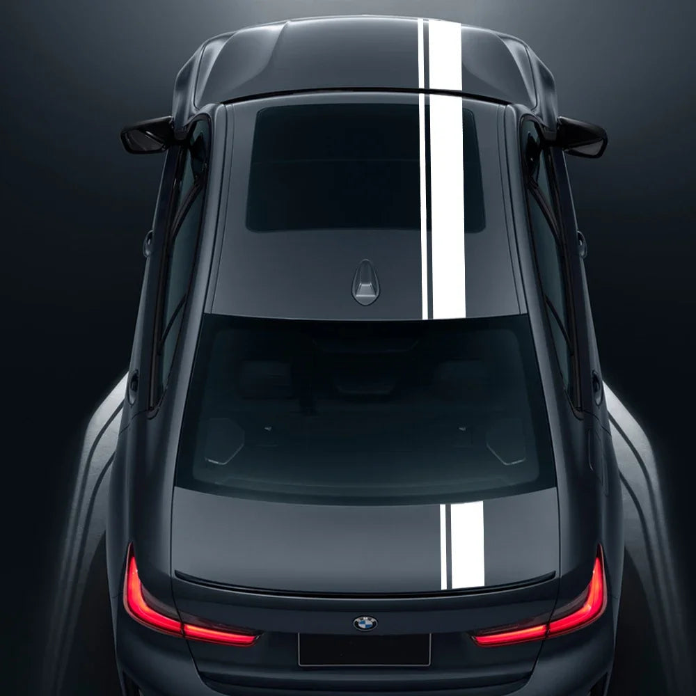 Car Hood, Roof & Trunk Racing Stripe Kit – Vinyl Decal Compatible with BMW 3 Series E90 F30 G20