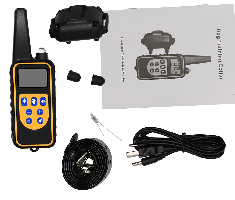 Electric Waterproof Dog Training Collar – Rechargeable Remote Anti-Bark Device | For 1, 2 or 3 Dogs