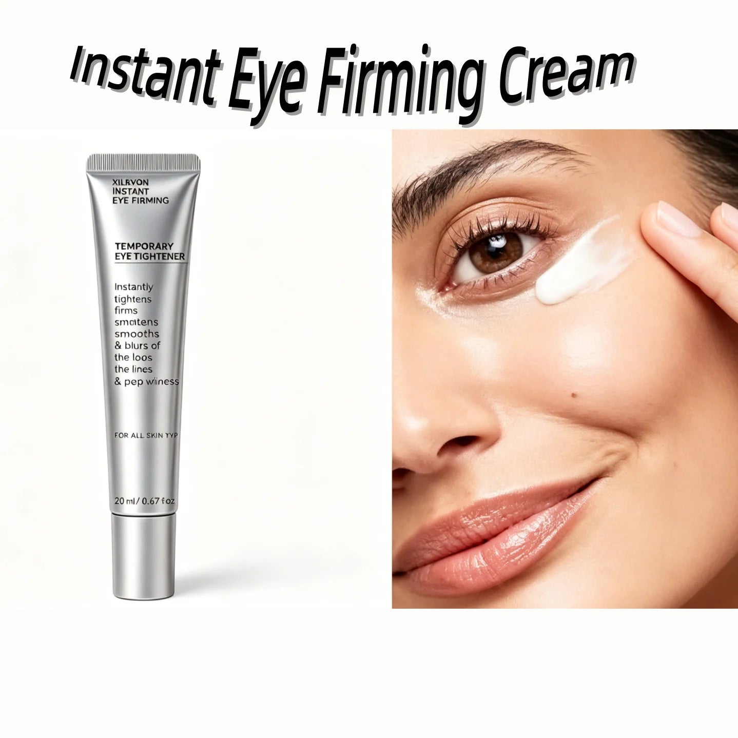 Pentapeptide Complex Instant Firming Eye Cream  With Caffeine For Dark Circles Puffiness Repair Eye Serum Smooth Skin Care