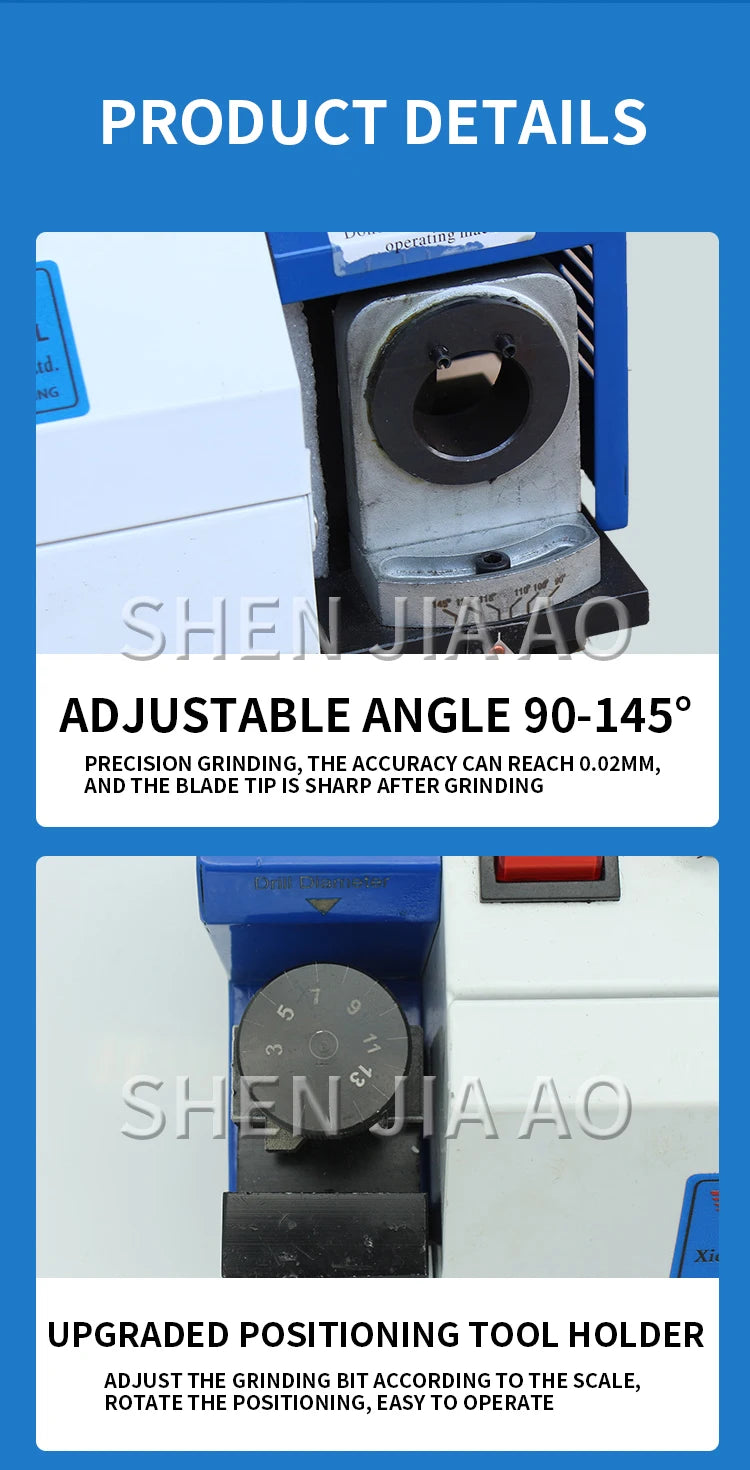 Benchtop Twist Drill Bit Sharpener, 3-13 mm - 220 V - view 13