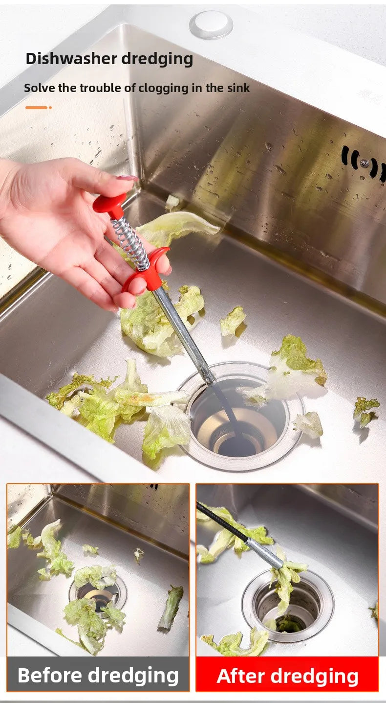 Pipe Unblocker Uncover Pipes Heavy Duty Four Jaw Opener Manual Clamping Drain Cleaner Telescopic Sewer Dredging Tool