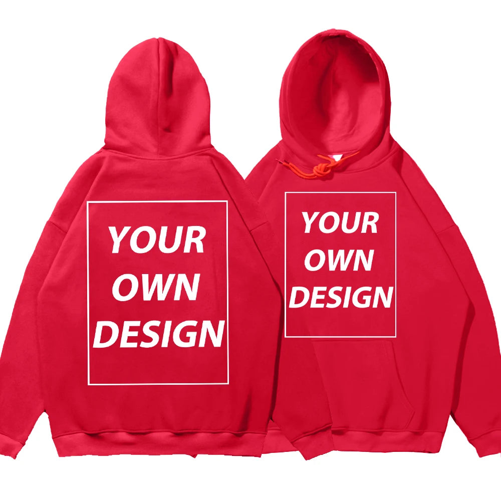 Custom Print Pullover Hoodie, Personalized Sweatshirt