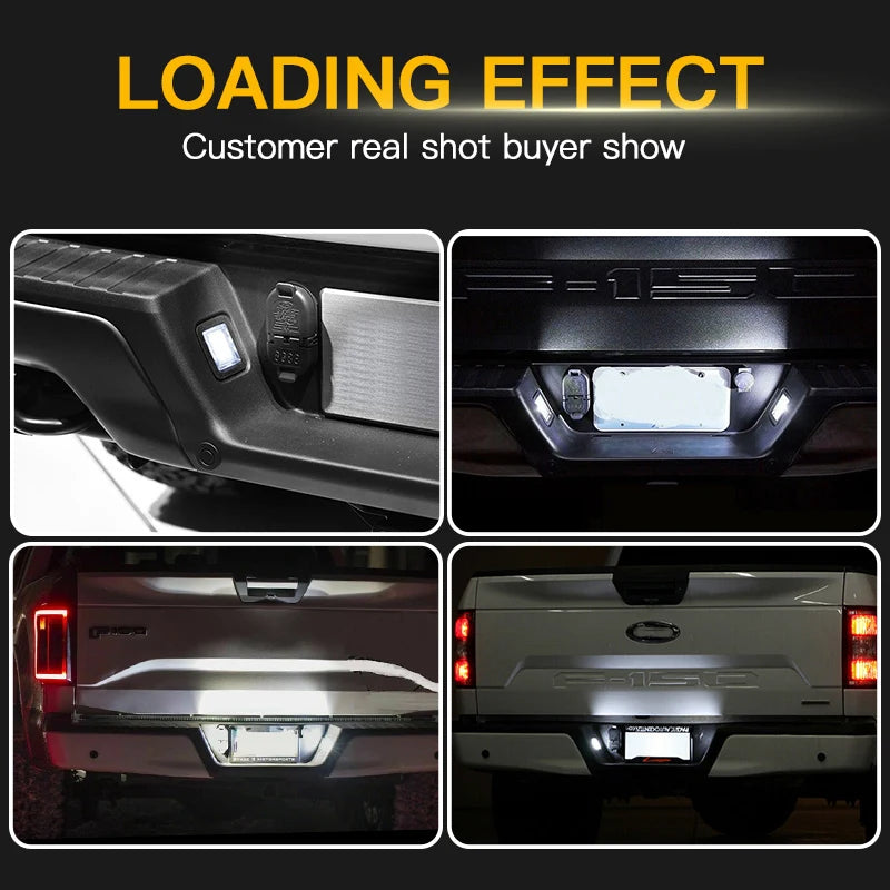 LED License Plate Lights for Ford F-150 XL XLT Lariat King Ranch Platinum Raptor