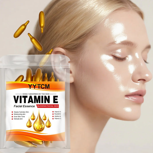 Vitamin E Face Serum Capsules - Moisturizing Squalane & Vitamin C