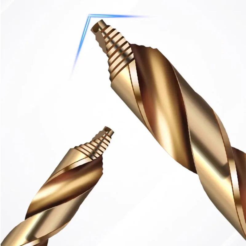 M35 Step Twist Drill, Cobalt Content Straight Shank Drill (3-13mm), For Iron, Stainless Steel, Steel Drilling