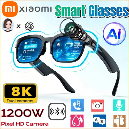 Xiaomi Smart Motorcycle Sunglasses AI Translation Bluetooth Conversation Recording Listening To Music AI Glasses for Men Women