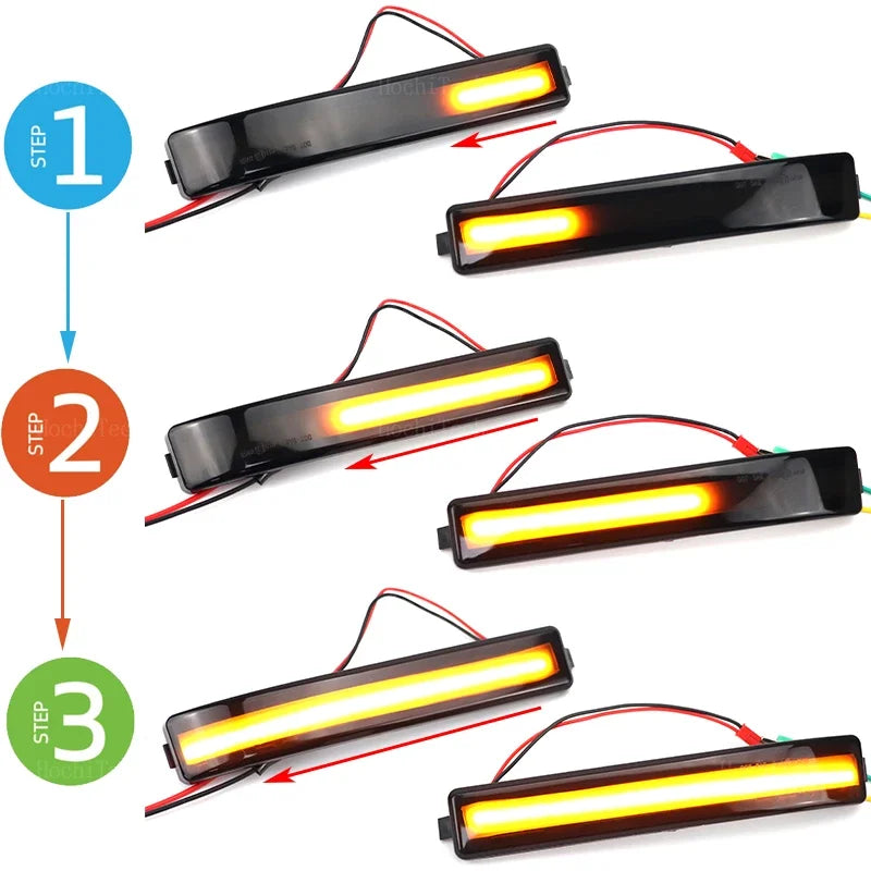 Smoked LED Dynamic Turn Signal Mirror Lights for Ford F-150 Raptor 2010–2014