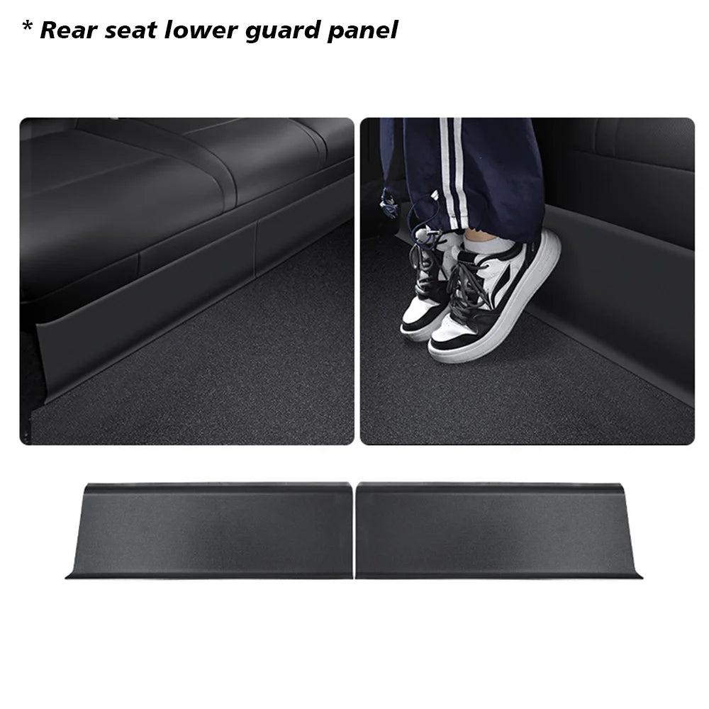 TESY For Tesla Model Y Juniper Launch Standard TPE Under Seat Corner Guard Seat Slide Rails Protector Cover Anti-Kick Decor