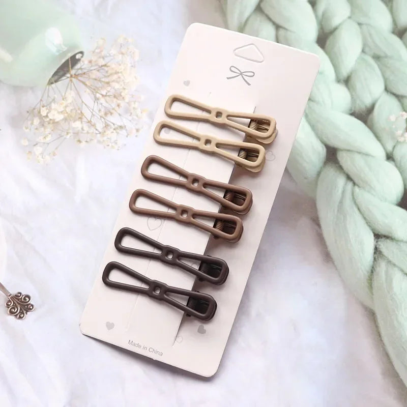 Hair Clip Accessories for Women Pinzas Para El Cabello Clips Pince Cheveux for Girls Pelo Korean Cute Brown Side Femme Pins