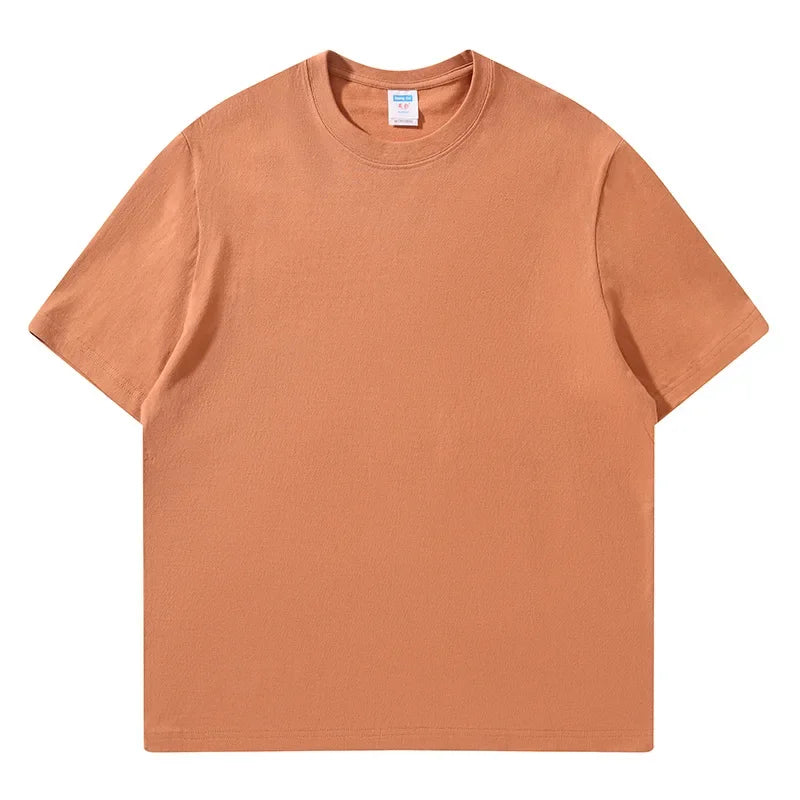 Women's 100% Cotton Loose Tee — Solid O-Neck Short-Sleeve Casual Summer Top