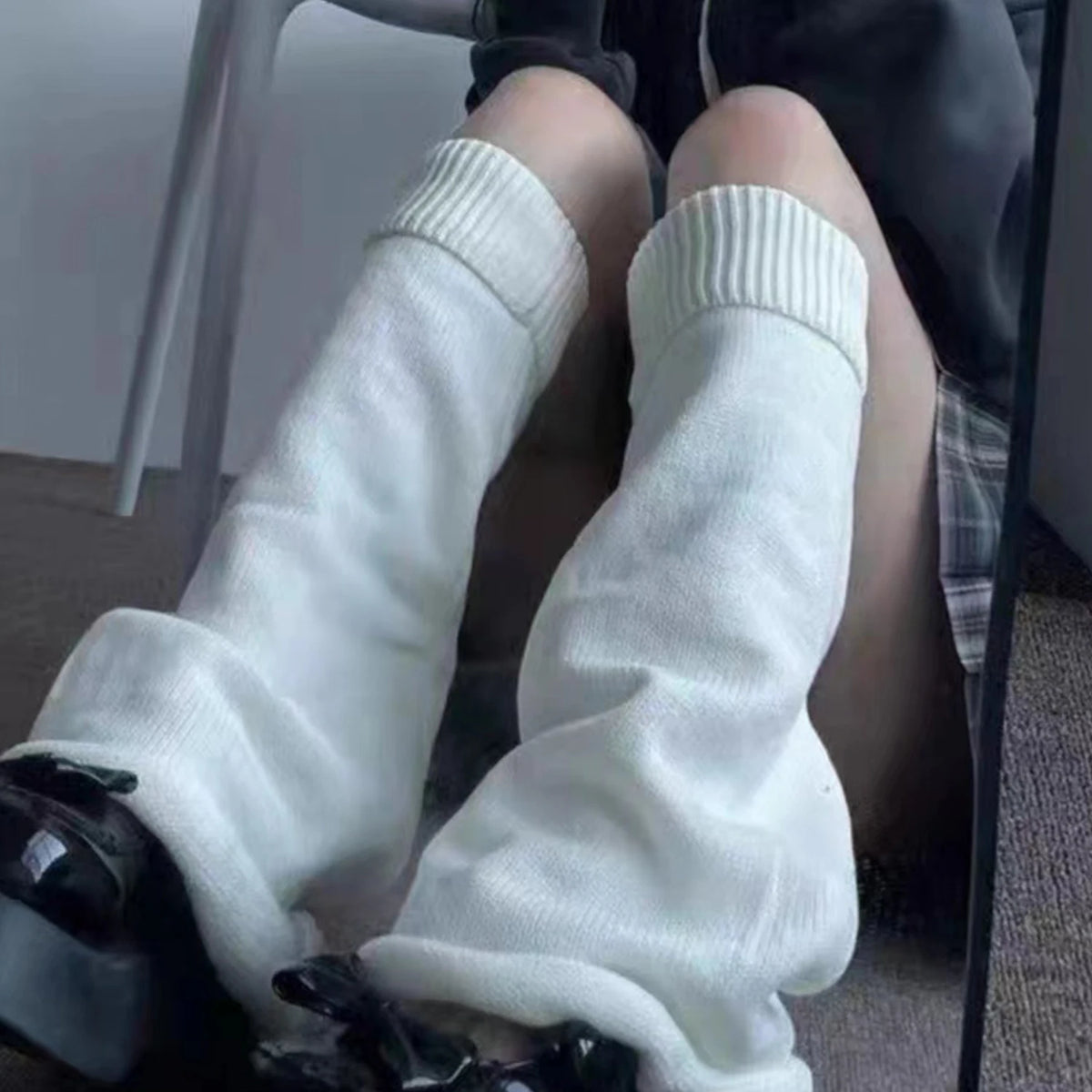 Women's Fluffy Knit Leg Warmers and Arm Warmers