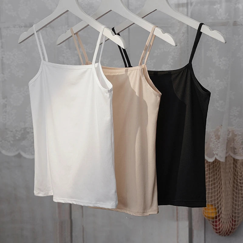 Summer Tank Top Women Sexy Slim Camisole Spaghetti Strap Cotton Vest Breathable Female Undershirt Camis Tank Tops for Women