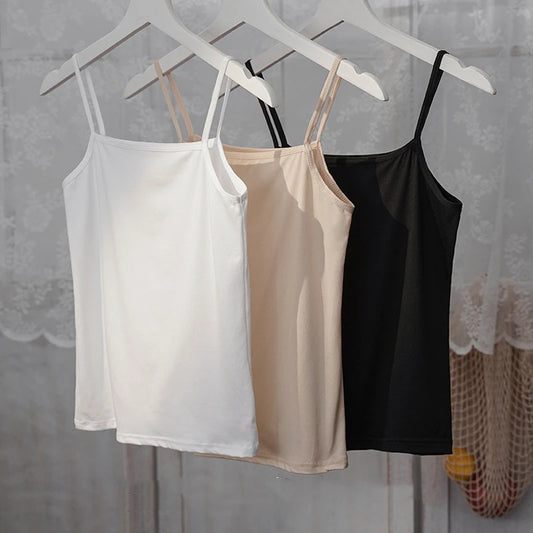Summer Tank Top Women Sexy Slim Camisole Spaghetti Strap Cotton Vest Breathable Female Undershirt Camis Tank Tops for Women