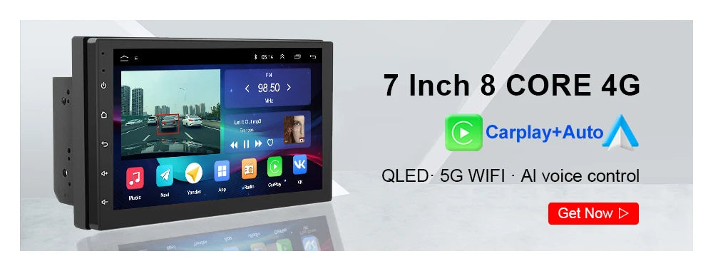 LEHX  7/9/10'' 4GB-64GB 2Din Android 15 Carplay Auto Car Radio Multimedia Stereo For toyota Hyundai Kia Volkswagen Jeep Fiat