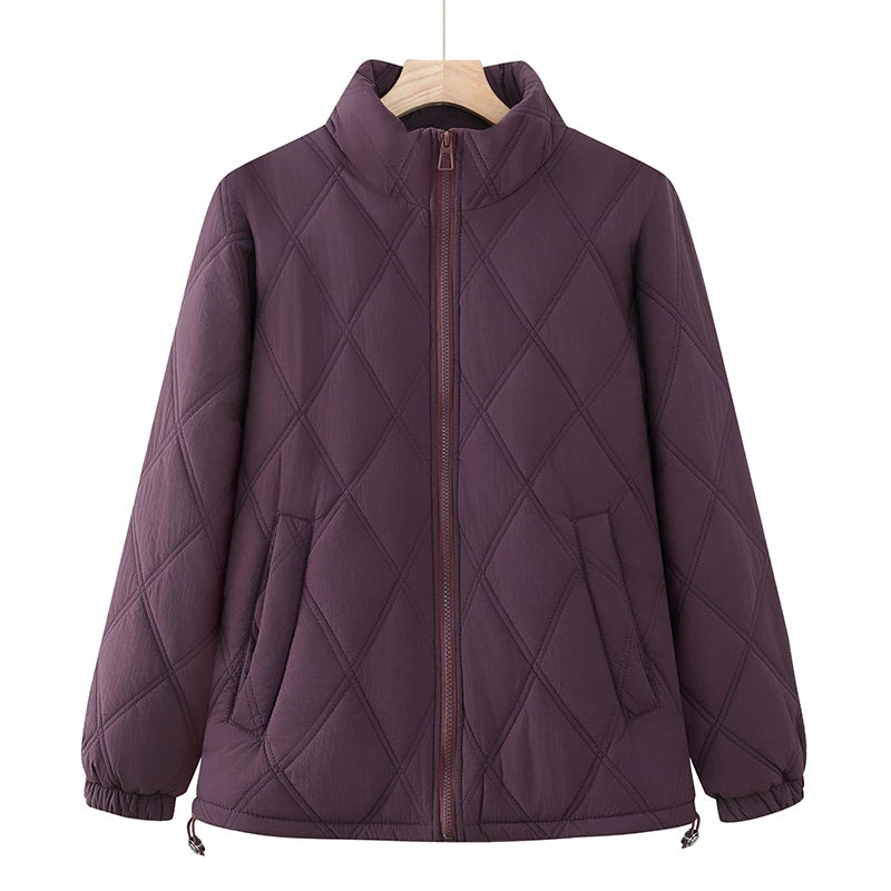 Women's Thick Fleece Short Jacket - Stand Collar Winter Top - photo 6
