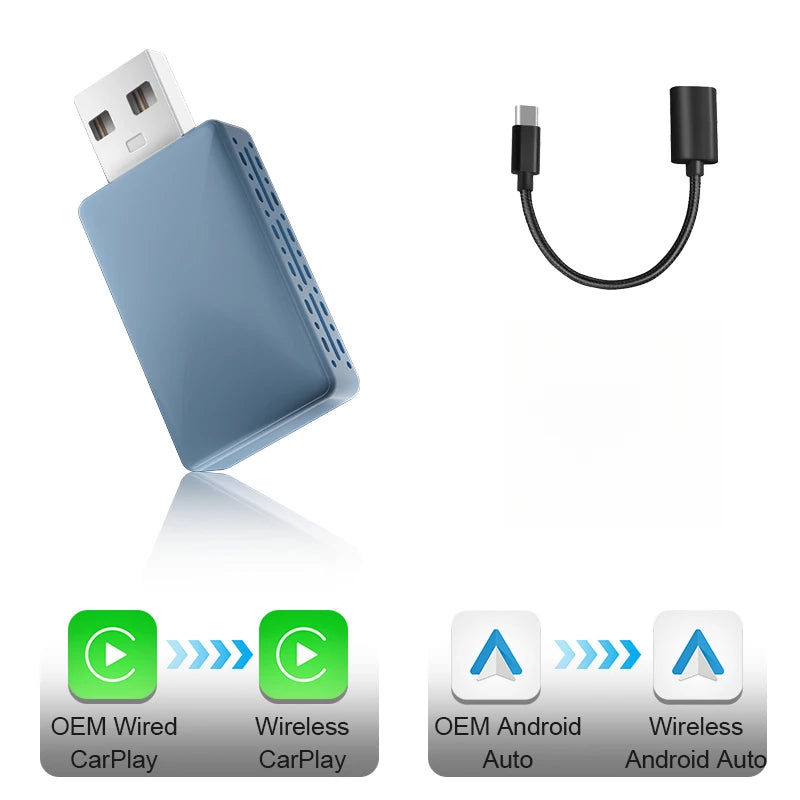 Android Auto Wireless Adapter Newest Mini Body Smart AI Box Car OEM Wired Android Auto To Wireless USB Dongle for Toyota Volvo